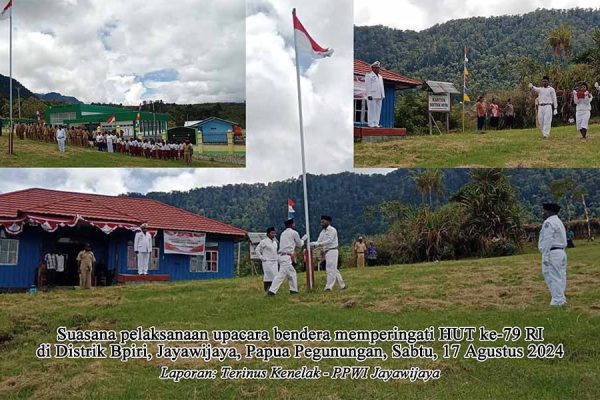 Upacara HUT Kemerdekaan RI di Distrik Bpiri Berlangsung Aman dan Hikmat