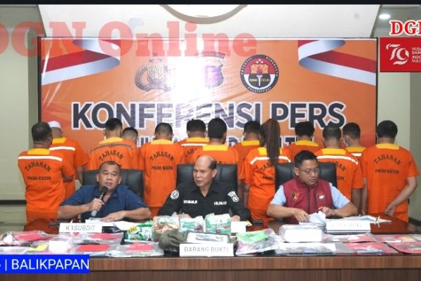 Ditresnarkoba Polda Kaltim Gelar Konferensi Pers Pengungkapan Narkoba
