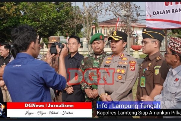 Kapolres Lampung Tengah Pimpin Apel Gelar Pasukan OMP Krakatau 2024-2025, Persiapkan Keamanan Pilkada