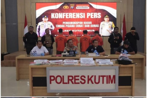 Polres Kutai Timur Berhasil Ungkap Dua Kasus Kriminal Besar, Pelaku Ditangkap